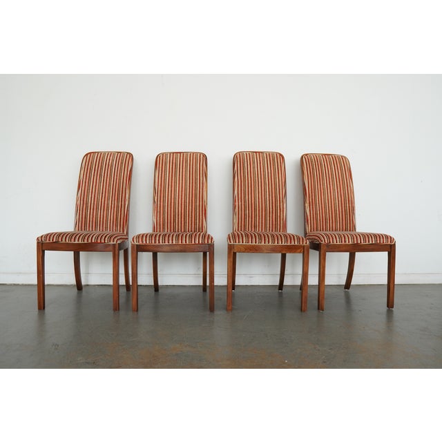 Hickok Manufacturing Co. Vintage Attributed to Hickory Manufacturing Co. Burl Wood Dining Chairs (Set of 8) For Sale - Image 4 of 18