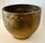 Solid Hammered Brass Cachepot Jardiniere Planter with Rim Details For Sale - Image 4 of 10