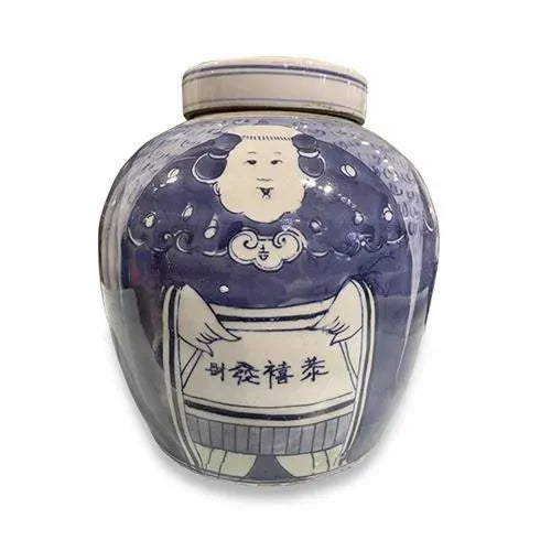Vintage Asian Blue & White Ginger Jar Chinoiseries Design For Sale In New York - Image 6 of 6