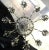 Mid 20th Century Vintage Ten Arm Nickel and Crystal Chandelier For Sale - Image 5 of 13