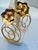 2020s 18 Kt Yellow Gold 31.5 Gm Dangling Earrings, 4 Hoop Flower Earring For Sale - Image 5 of 8