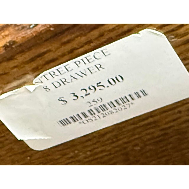 Early 21st Century Traditional Distressed Oak Eight-Drawer Entree/Buffet For Sale - Image 5 of 12