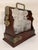Antique Victorian/Edwardian Cut-Glass Two-Decanter Tantalus in Mahogany & Brass Caddy - 3 pcs For Sale - Image 4 of 7