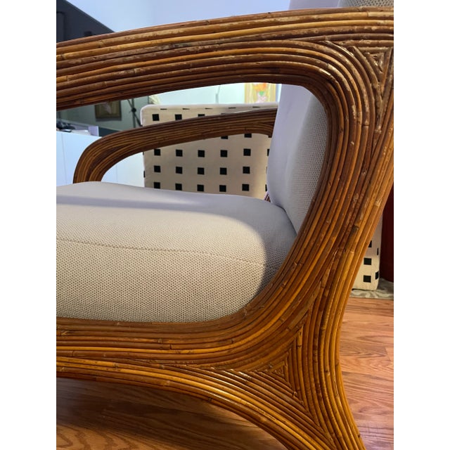 Rare Adrian Pearsall Split Reed Wing Chair For Sale In Jacksonville, FL - Image 6 of 9