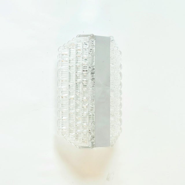 Stunning mid-century modern crystal glass wall light/sconce from premium lighting manufacturer kaiser leuchten (germany,...