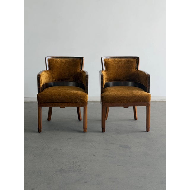 Art Deco Pair of Art Deco RMS Caronia Ocean Liner Chairs Circa 1947 For Sale - Image 3 of 12