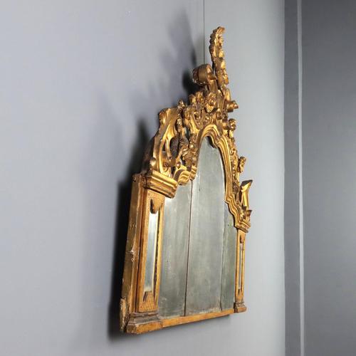 Carved and Gilded Wooden Fireplace For Sale - Image 9 of 11