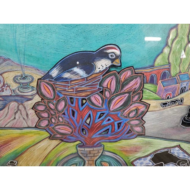 Joan Curtis Mixed Media "Journey Home" Drawing Acrylic For Sale In Providence - Image 6 of 6