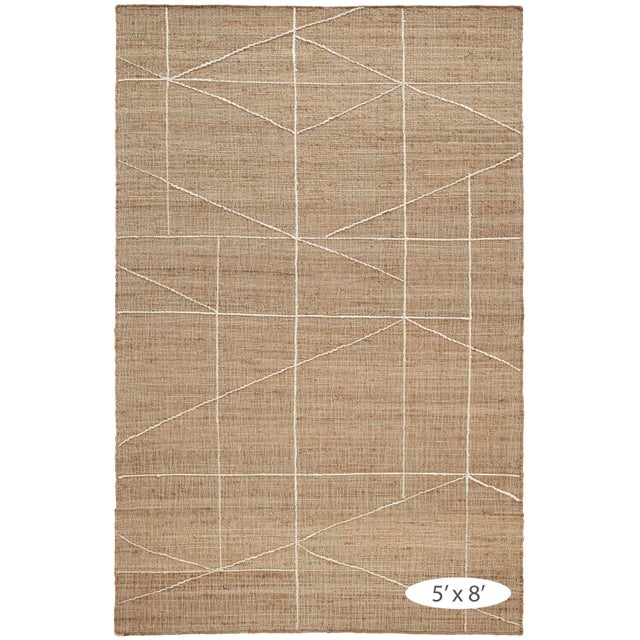 Dash & Albert Marie Flanigan for Dash & Albert Judson Natural/Ivory Woven Jute Rug, 3' x 5' For Sale - Image 4 of 5