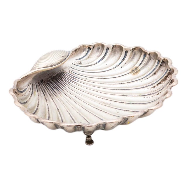 Shell-Shaped Silver Fruit Bowl For Sale