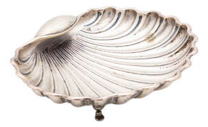 Shell-Shaped Silver Fruit Bowl