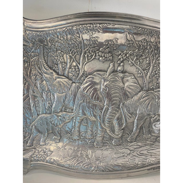 Arthur Court 1980s Large Elephant Tray by Arthur Court For Sale - Image 4 of 11