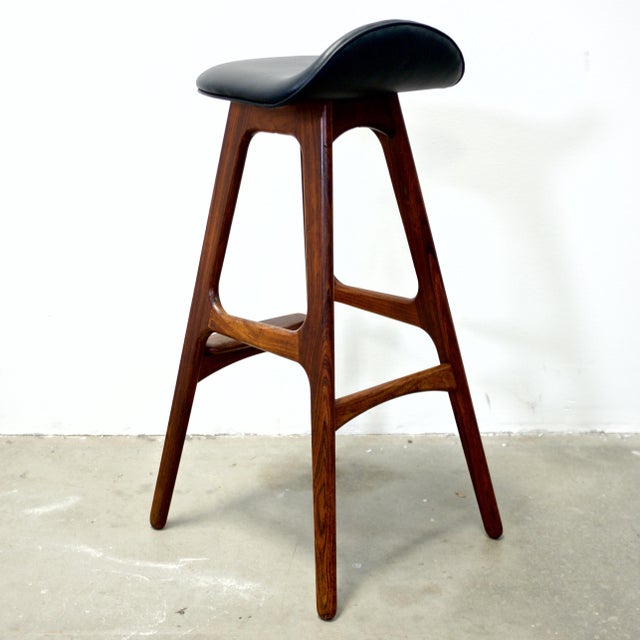 Oddense Maskinsnedkeri a/S Pair of Rosewood Model Od61 Stools Designed by Erik Buch For Sale - Image 14 of 18
