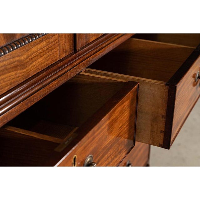 English Mahogany Linen Press, 1870s For Sale - Image 14 of 18