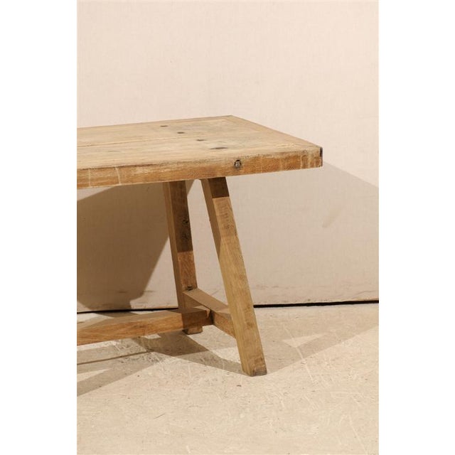 Rustic Wooden Workbench/ Table From Belgium | Chairish