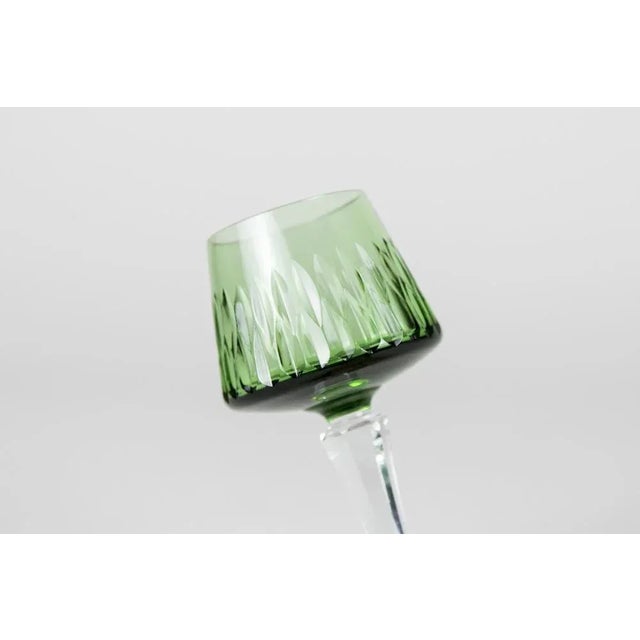 Vintage German Colored Crystal Glasses, 1960s, Set of 6 For Sale - Image 11 of 12