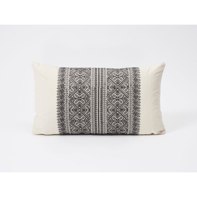 Schumacher Double-Sided Lumbar Pillow in Embroidered Toledo Print For Sale In New York - Image 6 of 6