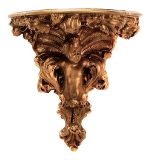 19th Century Monumental Carved Giltwood Baroque Wall Bracket