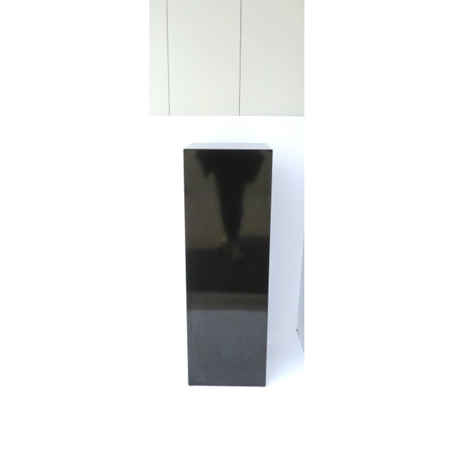 1970s Black Pedestal Column in the Modern Style, Circa 1970s For Sale - Image 5 of 9