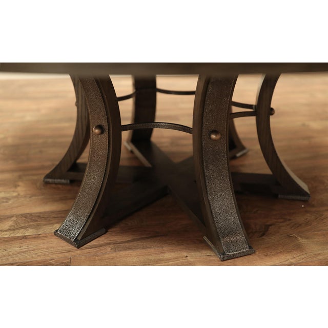 82 to 100 Inch Expandable Jupe Table With Self-Storing Leaves Seats 8-12, an Ap Exclusive by AntiquePurveyor For Sale - Image 9 of 11