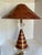 Pair of Vintage Leeazanne Postmodern Faux Burl & Lucite Table Lamps With Original Shades For Sale - Image 14 of 17