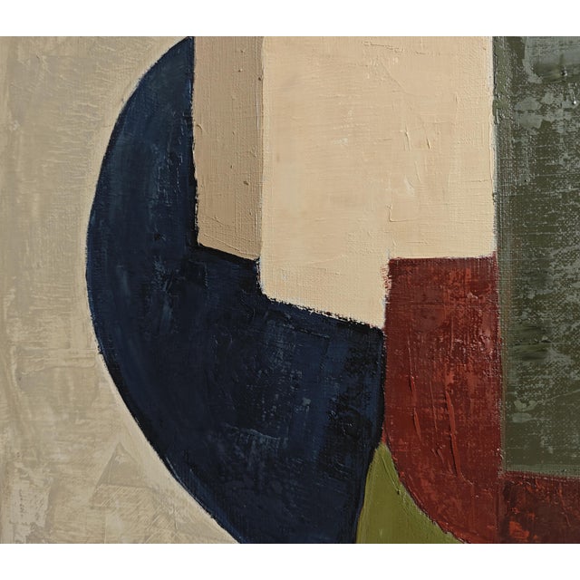 2020s Le Veilleur, Original Contemporary Geometric Oil Painting by Sophie Dumont For Sale - Image 5 of 10