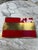 1970s Vintage Red Lacquer & Brass Serving Tray With Handle For Sale - Image 5 of 7