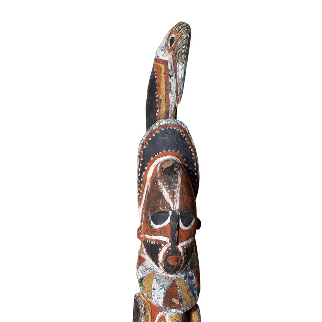 Vintage Standing Figure, Abelam People of the Sepik River-Tribes of Papau New Guinea For Sale - Image 4 of 13