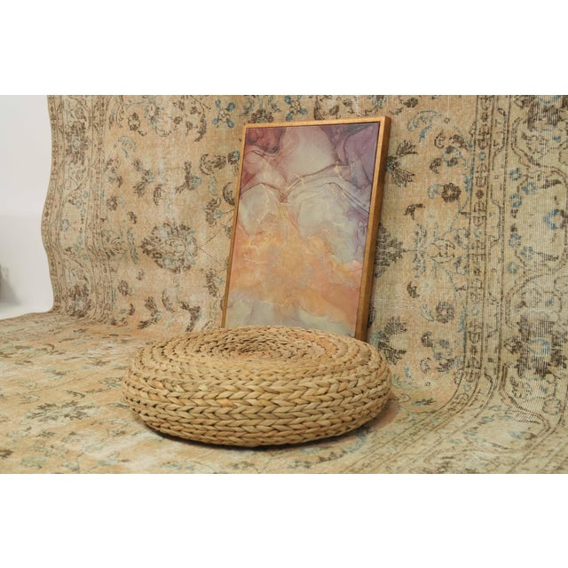 Turkish 1970s Vintage Turkish Handmade Wool Cotton Beige Area Rug For Sale - Image 3 of 12