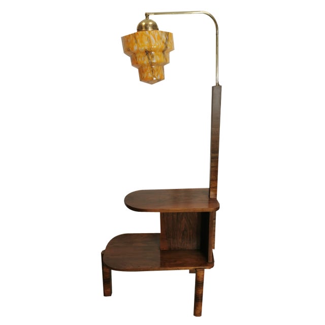 Art Deco Floor Lamp attributed Jindrich Halabala, 1930s For Sale