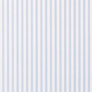 Sample - Schumacher Mathis Ticking Stripe Wallcovering In Sky For Sale