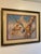 Signed Jim Oliver print of 2 wood ducks in gorgeous gold bamboo frame.