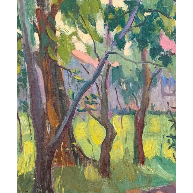 Original Impressionism Forest Oil Painting, Ukrainian Artist Sokolovsky, 1970s 48-38 For Sale - Image 4 of 6