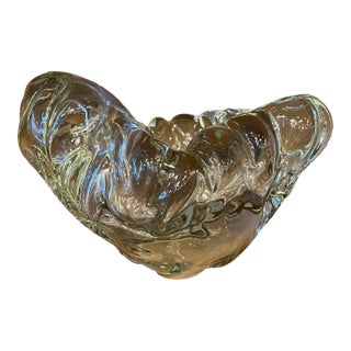 Mid 20th Century Biomorphic Freeform Art Glass Dish For Sale