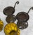 Vintage Gothic Revival Wrought Iron & Blown Amber Glass Candle Holders - A Pair For Sale - Image 6 of 9