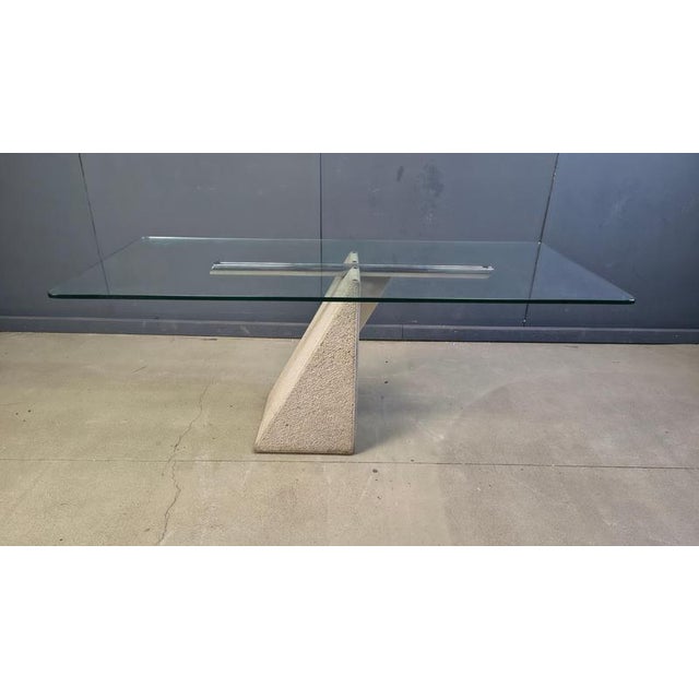 Concrete Dining Table by Giovanni Offredi for Saporiti, 1970s For Sale - Image 11 of 13