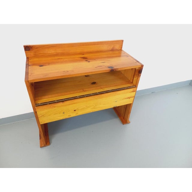 Vintage Pine Desk with Toboggan Feet, 1970s For Sale - Image 9 of 15