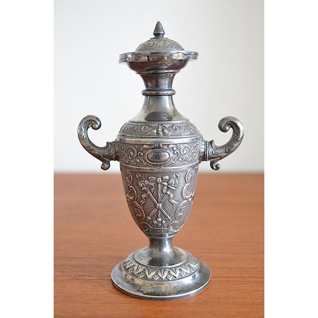 1920s Small Antique Empire Silver-Plated Vase from WMF, 1920s For Sale - Image 5 of 12