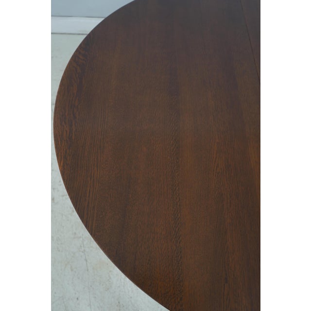 Stickley Round Mission Oak 52 Inch Dining Room Table For Sale In Philadelphia - Image 6 of 18