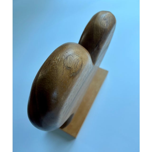 Carved Wood Heart Sculpture on a Wood Stand For Sale In Raleigh - Image 6 of 7