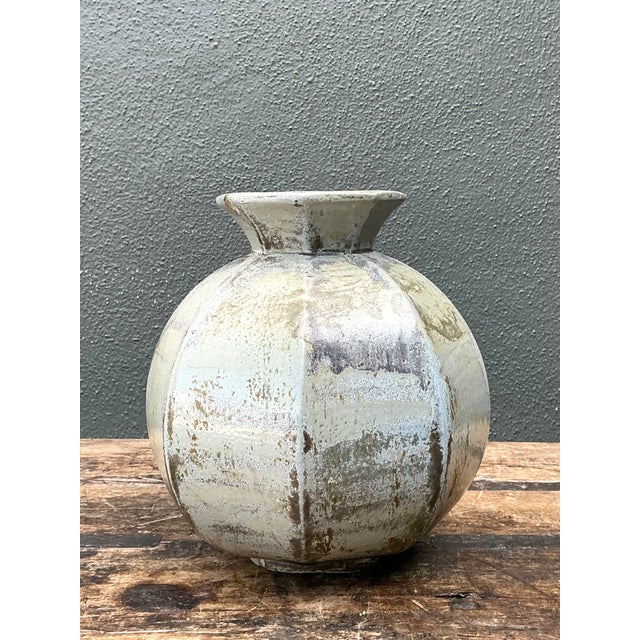 Late 20th Century Vintage Studio Pottery Ceramic Vase For Sale - Image 5 of 12