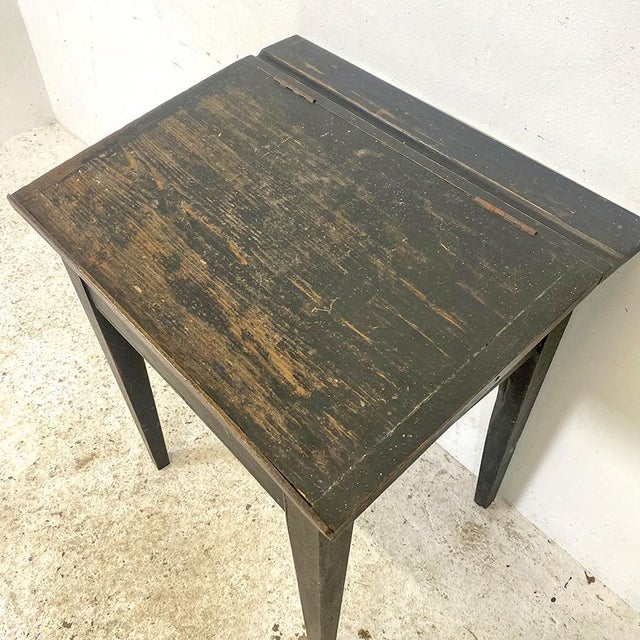 Wood Vintage Teacher's Desk, 1950s For Sale - Image 7 of 8