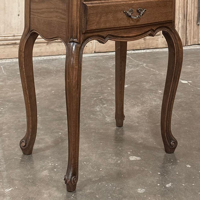 Chestnut Pair Vintage Country French Nightstands ~ End Tables For Sale - Image 8 of 18