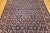 Blue Vintage Persian Tabriz Afshan Rug, Handwoven Allover Geometric Caucasian Kuba Pattern, Navy & Red, 7’ X 10' For Sale - Image 8 of 12