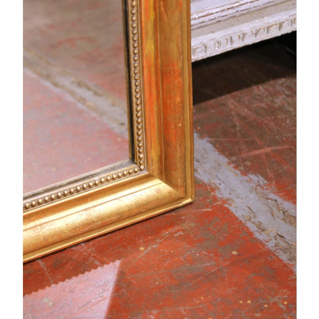 19th Century French Louis Philippe Giltwood Arched Wall Mirror For Sale In Dallas - Image 6 of 7