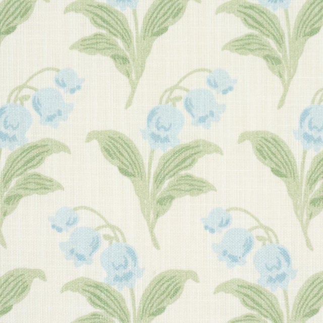 Contemporary Schumacher Lily Of The Valley Indoor/Outdoor Fabric In Bluebell For Sale - Image 3 of 4