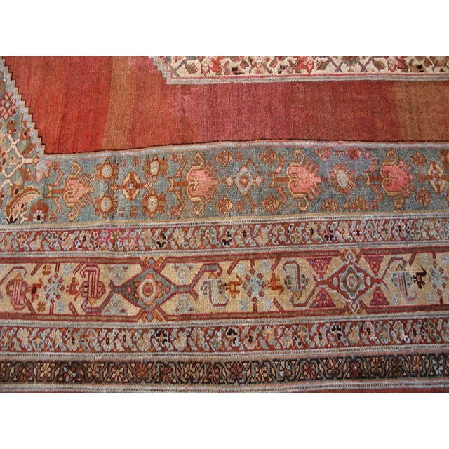 Persian 1890s Red Medallion Antique Persian Malayer Rug 11' 0" X 17' 0" Handknotted Wool Carpet For Sale - Image 3 of 7