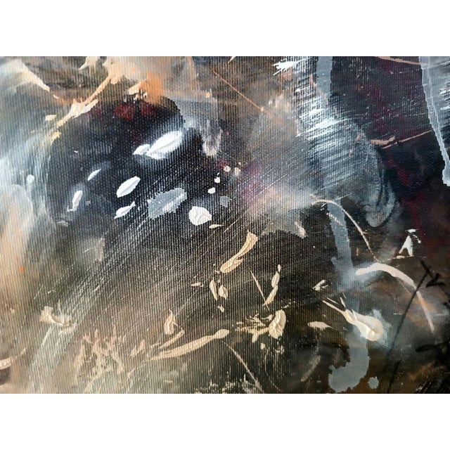 Beige Ovidiu Kloska, The Nocturnal Hour of Violent Blooming, Mixed on Canvas For Sale - Image 8 of 11