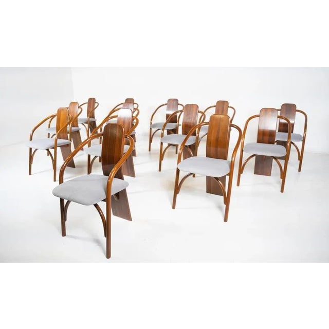 Mid-Century Modern Chairs Model 830 attributed to Mario Marenco & Antonella Scarpitta, 1980s, Set of 13 For Sale - Image 3 of 18
