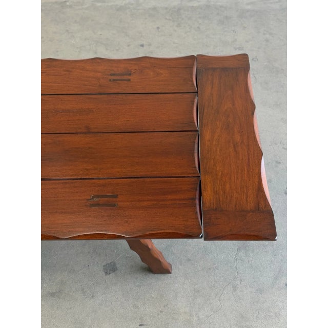 1940's Trestle Dining Table With Leaf Extensions For Sale - Image 14 of 18